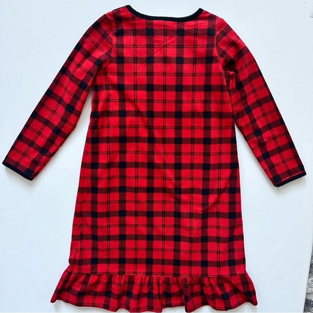 Carter's Red Plaid Girls Nightgown Pajama Size 6-7
